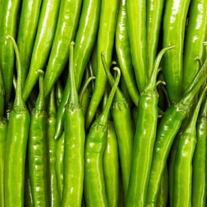 fresh green chillies